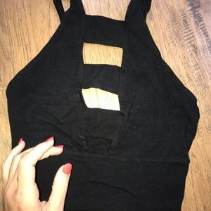 Black crop top